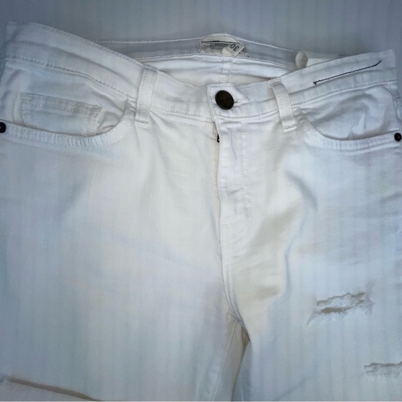 current elliott the stiletto white ripped released hem jean - Picture 6 of 17